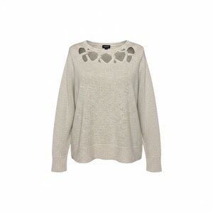 Torrid Gray Cozy‎ Lattice Front Knit Sweater Women’s Size 1 (14/16)